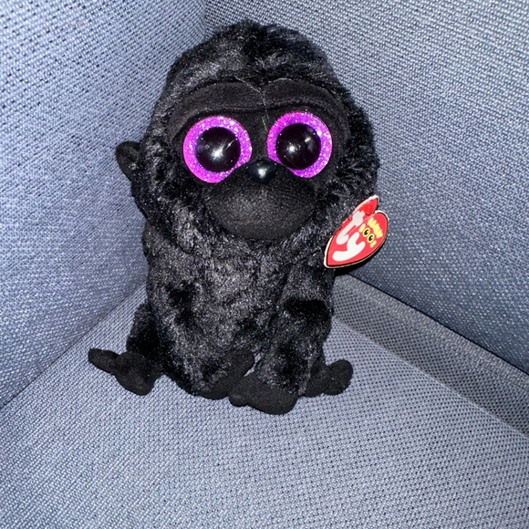 Ty Other - Ty Beanie Boo's George the Gorilla Plush Toy, Black & Purple NEW